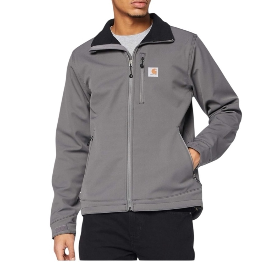 NWT Carhartt Men's Rain Defender Relax Fit Heavyweight Softshell Jacket Charcoal - Picture 14 of 15